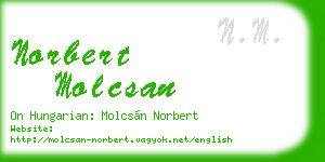 norbert molcsan business card